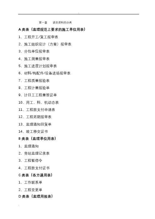 土地整理验收资料表格
