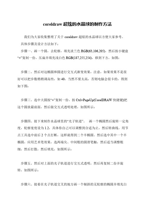coreldraw超炫的水晶球的制作方法