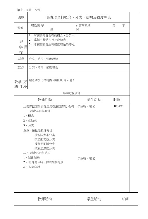 道路建筑材料——沥青混合料(教案).doc