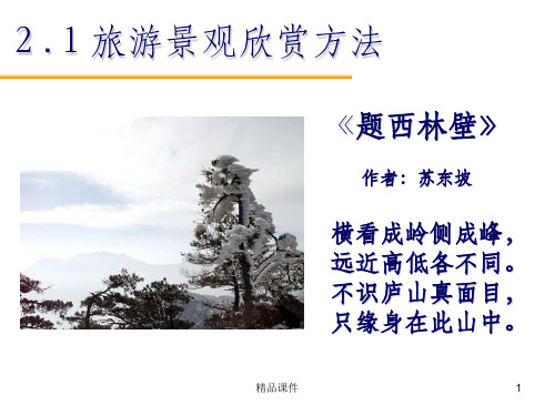 旅游景观欣赏方法ppt课件