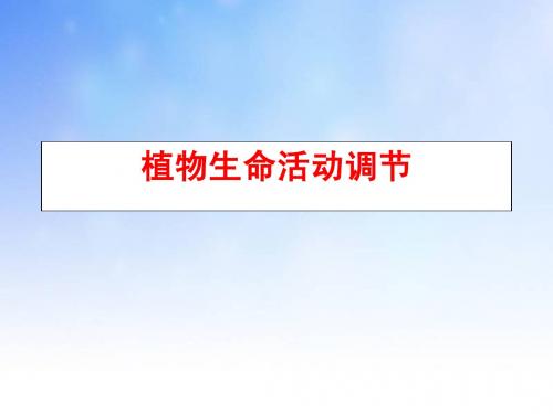 植物生命活动的调节PPT演示文稿