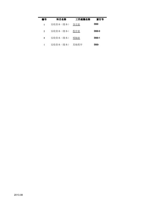 实收资本(股本)基础表格事务所模板