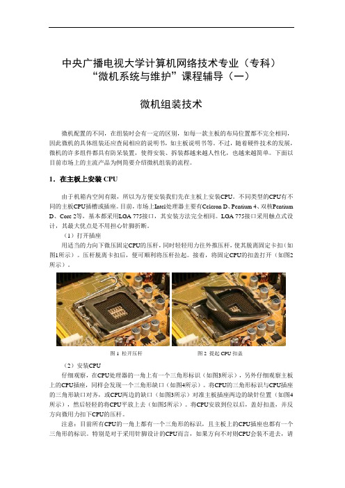 微机系统与维护-课程辅导(一).doc