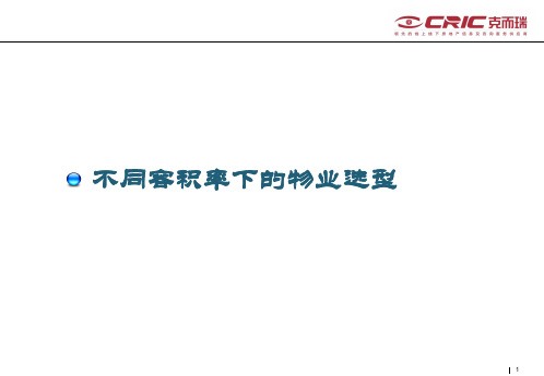 不同容积率下的物业选型