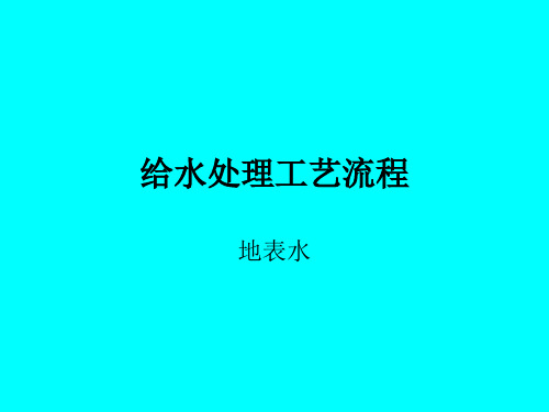 给水处理工艺流程教程
