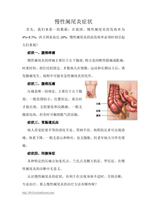 慢性阑尾炎症状