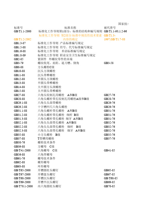 中华人民共和国技术标准目录