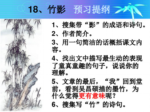 人教版语文七下18《竹影》