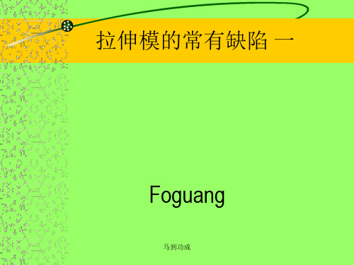 拉伸模的常有缺陷