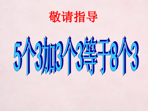 二年级上册数学课件整理与提高(5个3加3个3等于8个3)沪教版(共21张PPT)