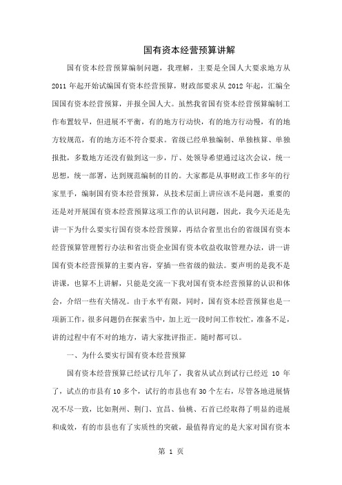 国资预算讲解word资料28页