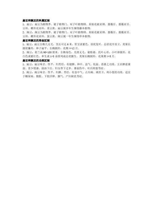 扁豆与豌豆的区别