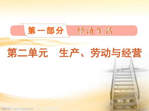 2019年高考一轮复习必修一经济生活第五课企业与劳动者-PPT精选文档
