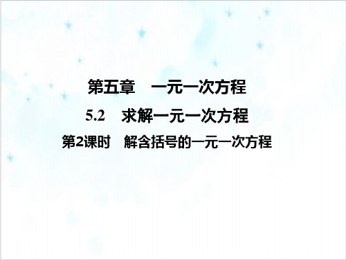 课件《一元一次方程》精品PPT课件_人教版10