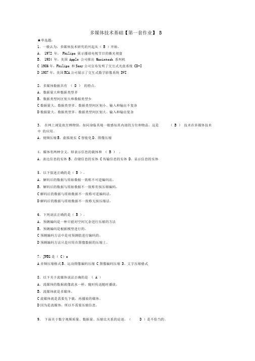 多媒体技术基础作业2