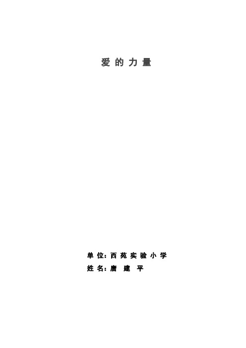 爱的力量--叙事