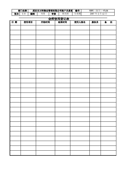 VKWY(客字)-F106会所使用登记表.doc