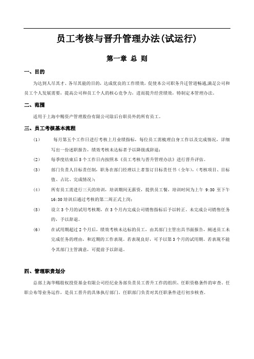 公司员工晋升管理制度