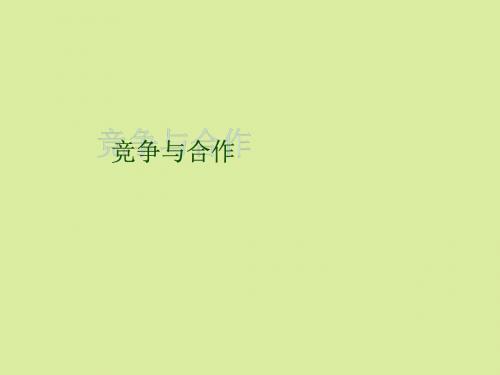 在竞争中和平发展