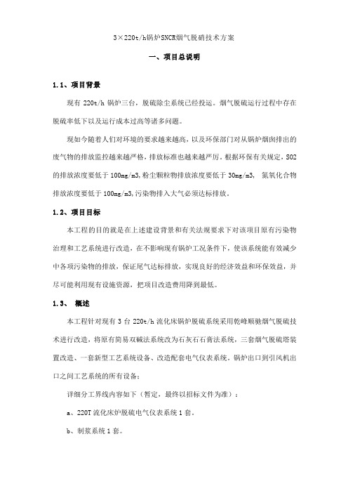 锅炉SNCR烟气脱硝技术方案
