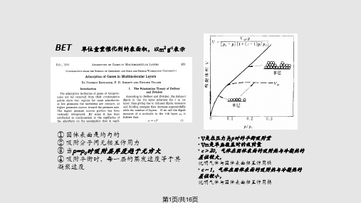 氮气吸脱附实验概况PPT课件
