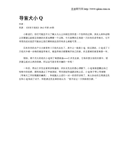 导盲犬小Q