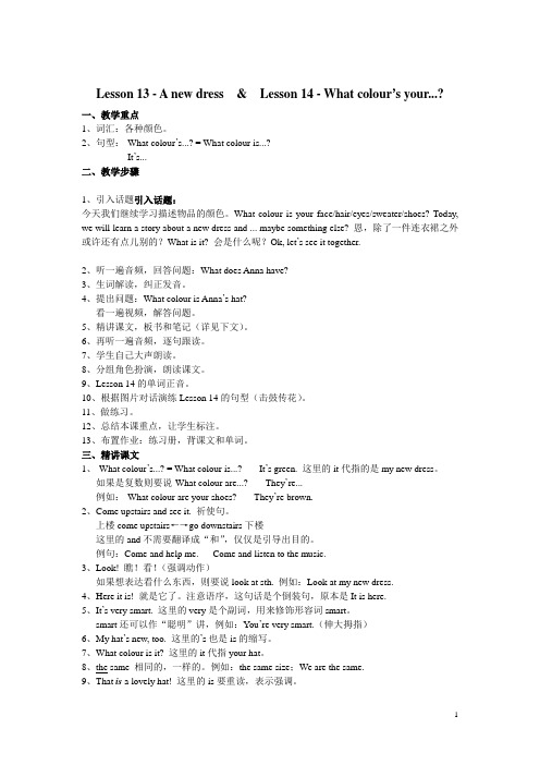 -新概念英语教案_第一册_13+14==