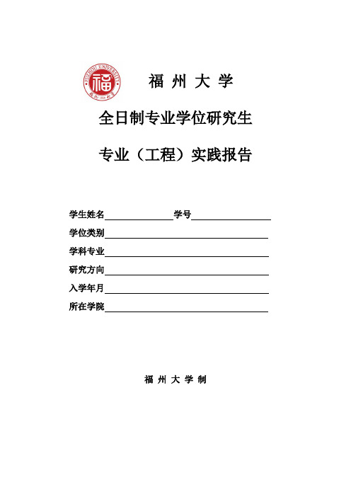 专业学位实践报告
