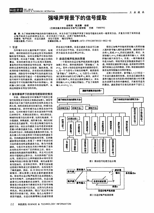 强噪声背景下的信号提取