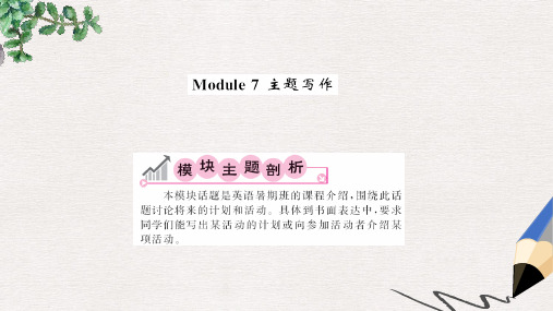 八年级英语下册Module7SummerinLosAngeles主题写作课件外研版
