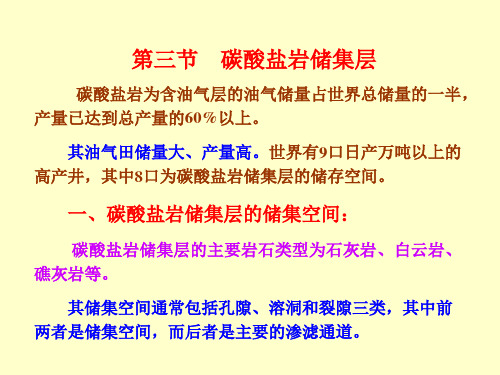 石油地质学10-第三章-3-碳酸岩储层