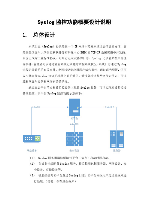 syslog监控功能概要设计说明