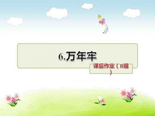 四年级语文下册课后作业(B组-提升篇)