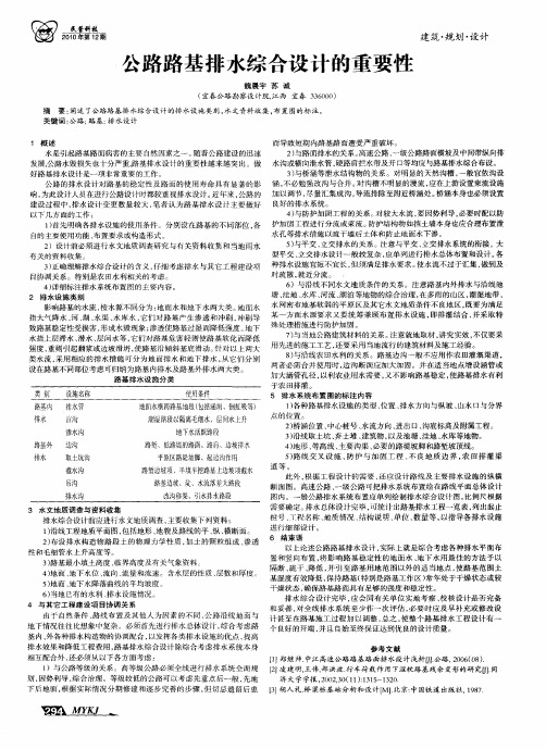 公路路基排水综合设计的重要性