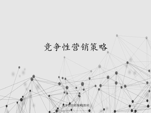 竞争性营销策略[教材