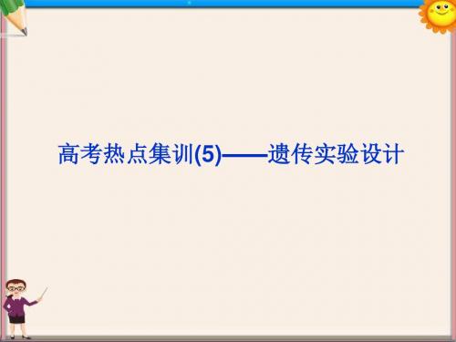 高三生物一轮复习 高考热点集训05 遗传实验设计课件