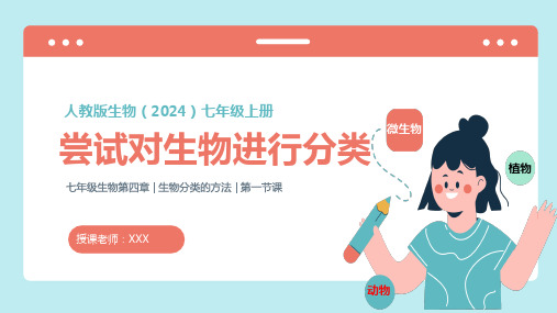 人教版(2024)七年级生物上册第四章生物分类的方法第一节《尝试对生物进行分类》PPT课件