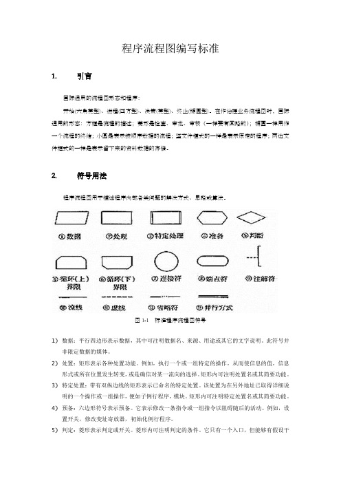 程序流程图编写标准