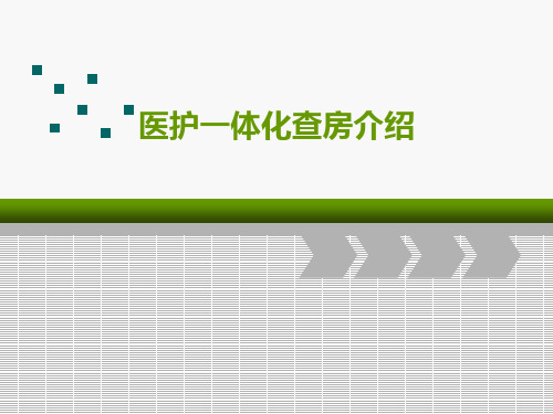 医护一体化查房介绍 ppt课件