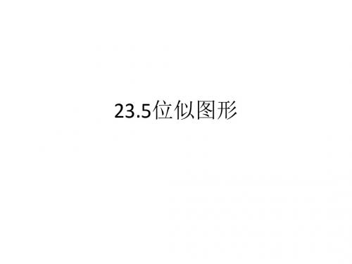 华师大版数学九年级上册课件：23.5位似图形