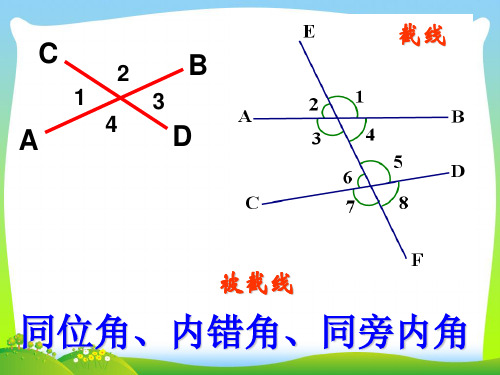 人教版七年级数学下册第五章《三线八角》公开课课件 (2)