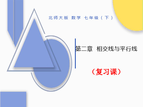 北师大版七年级数学第二章相交线和平行线复习课件