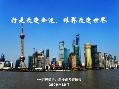 2009年考察报告_上海深圳房地产市场考查报告-64PPT