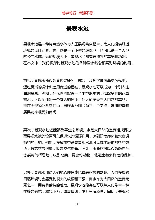 景观水池_精品文档