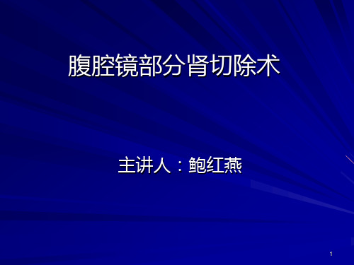 腹腔镜肾切除术 PPT课件