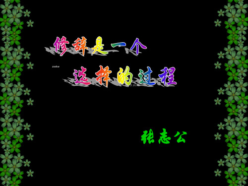 修辞是一个选择的过程
