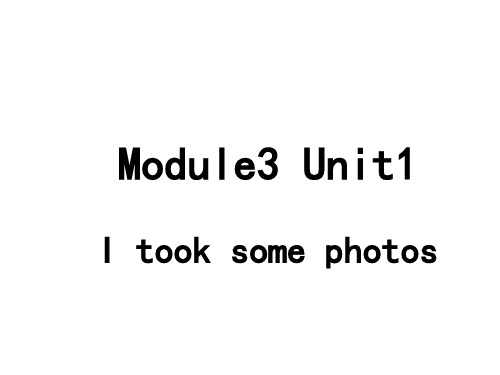 外研六下M3U1 I took some photos
