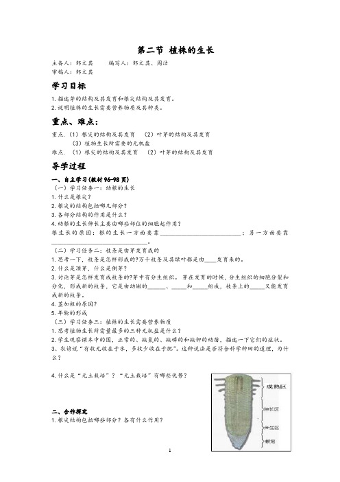 植株的生长导学案