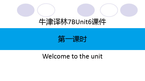 牛津译林7BUnit6 welcome to the unit练习课件