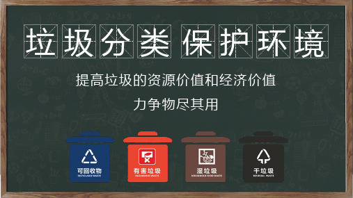 垃圾分类保护环境绿色环保PPT